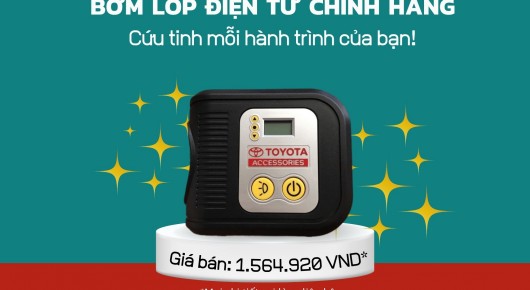 Phụ kiện Toyota: Bơm lốp điện tử chính hãng