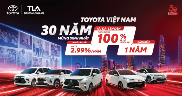 Chương trình khuyến mãi tháng 9.2025 tại Toyota Long An