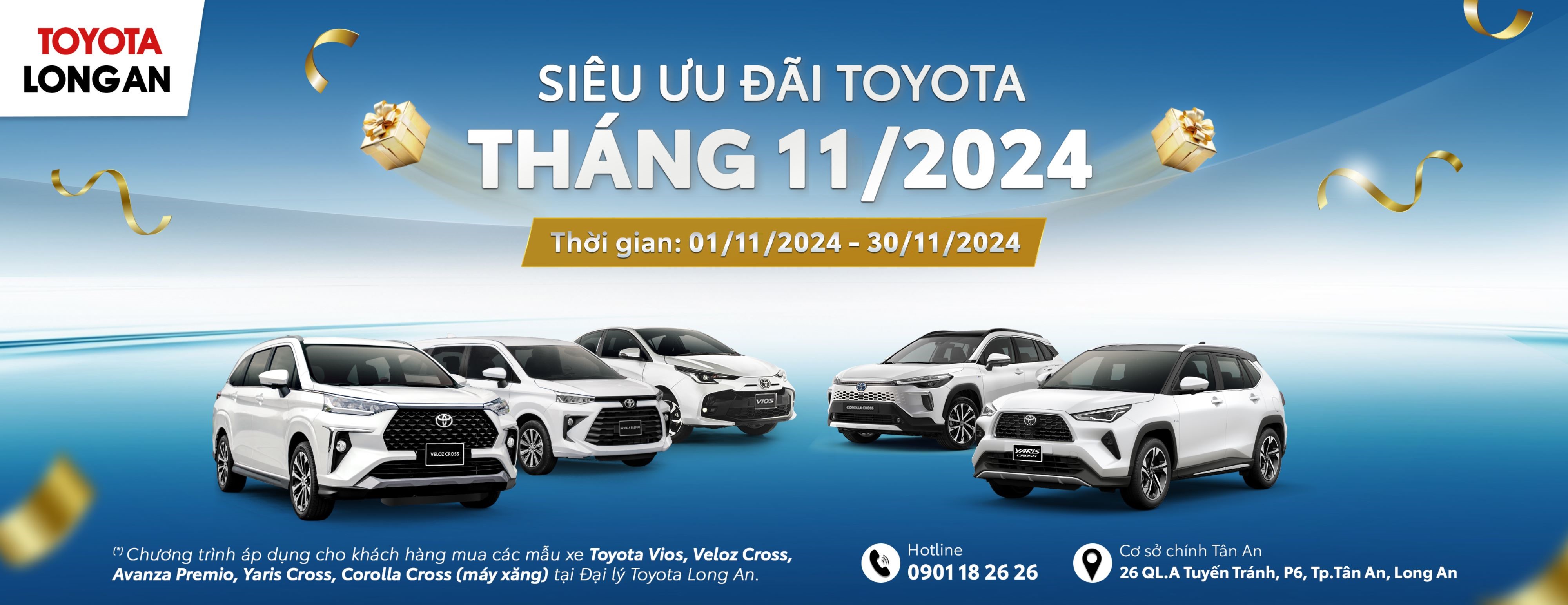 Chương trình khuyến mãi xe mới tháng 11.2024