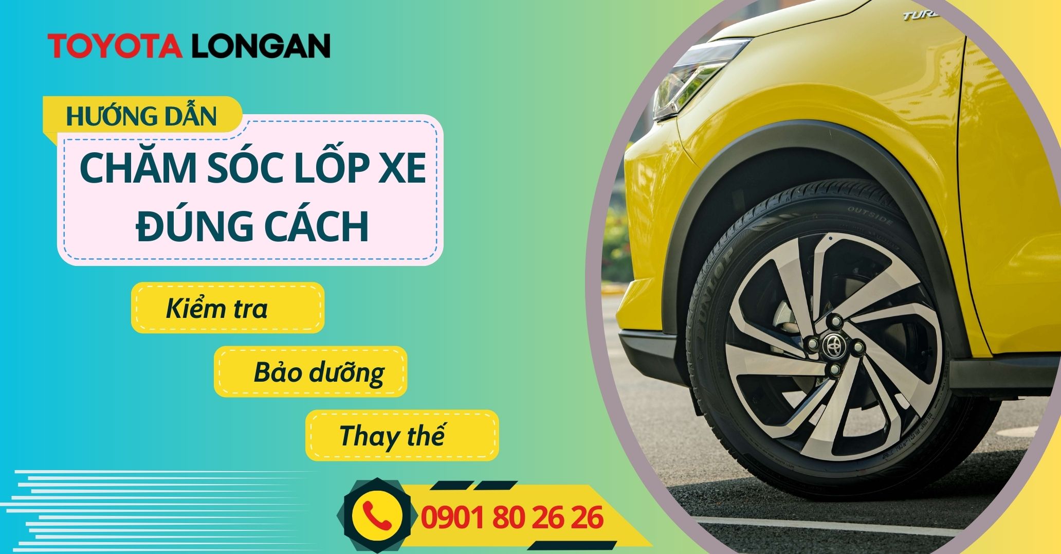 Hướng dẫn chăm sóc lốp xe đúng cách