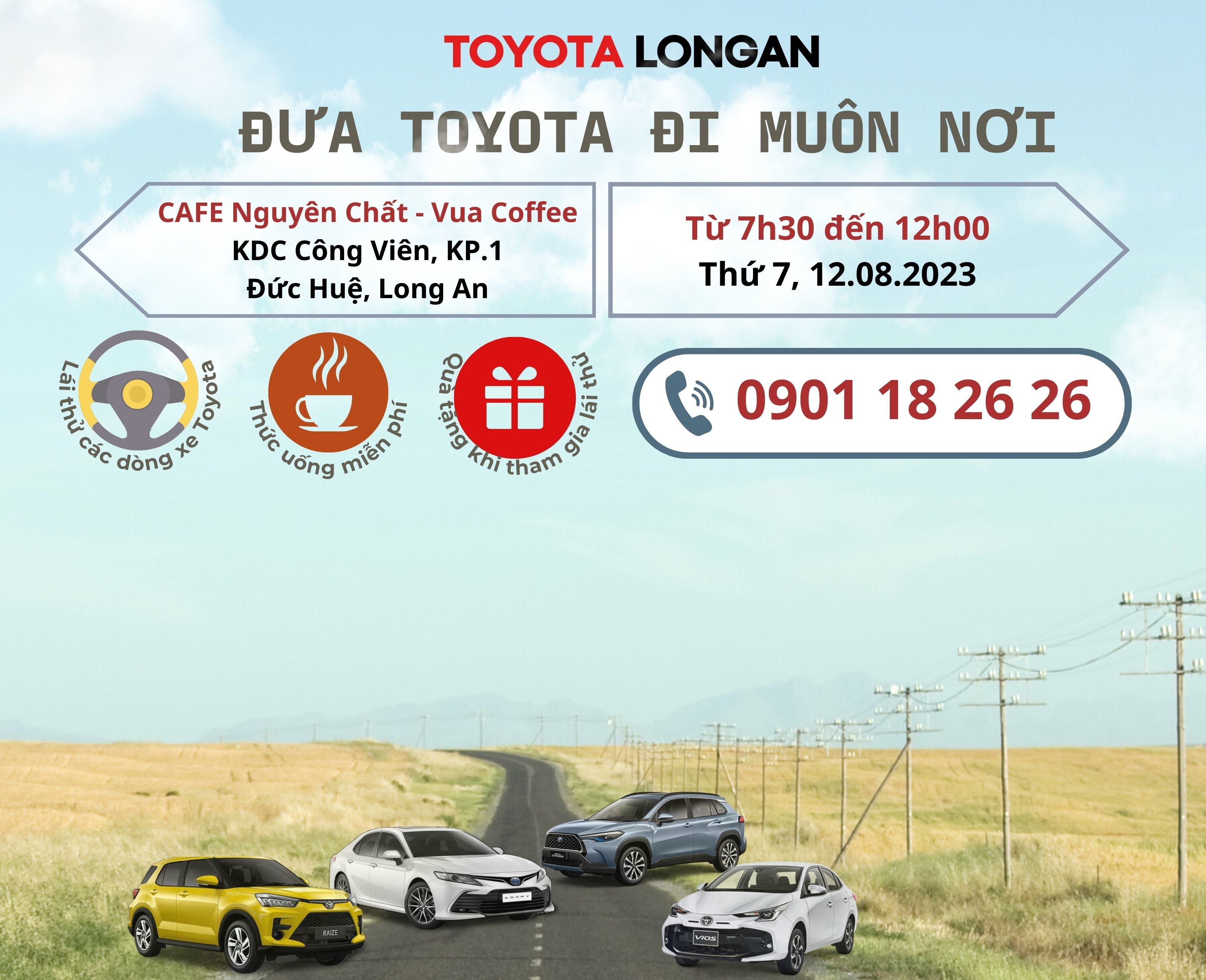 Sự kiện lái thử xe Toyota ngày 12.08.2023