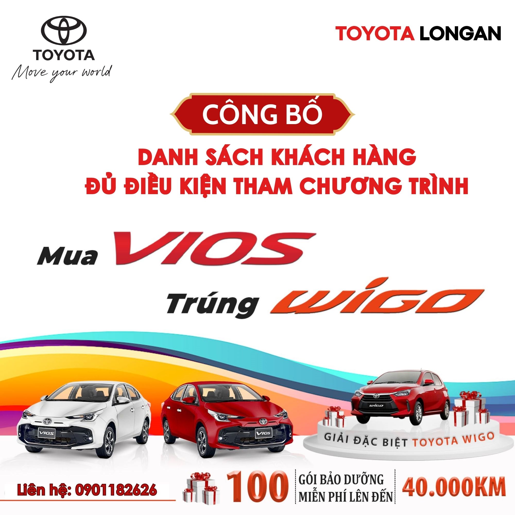 Toyota Long An công bố danh sách khách hàng đủ điều kiện tham dự Chương trình