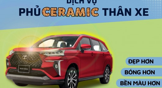 Dịch vụ phủ ceramic thân xe tại Toyota Long An