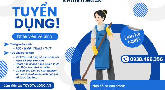Toyota Long An tuyển dụng tháng 6.2025